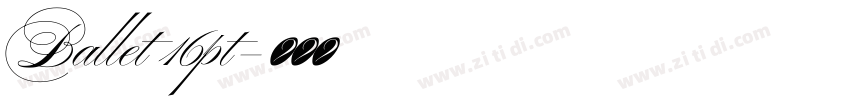 Ballet 16pt字体转换 Ballet 16pt字体转换